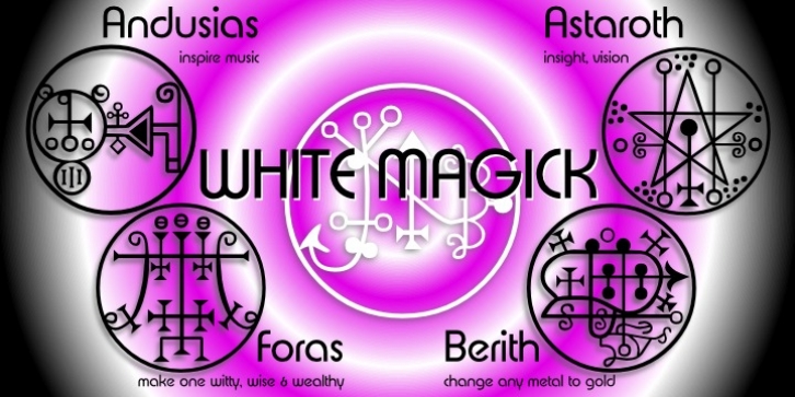 White Magick Symbols font preview