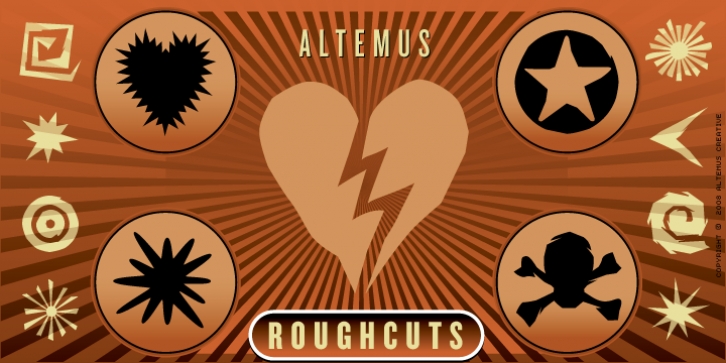 Altemus Roughcuts font preview