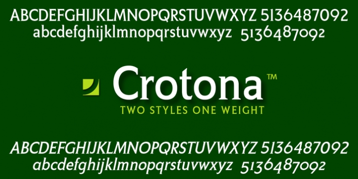 Crotona font preview