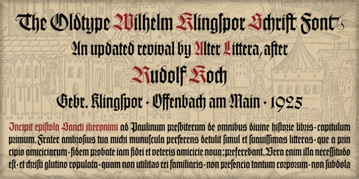 Wilhelm Klingspor Schrift font preview