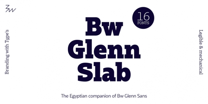 Bw Glenn Slab font preview