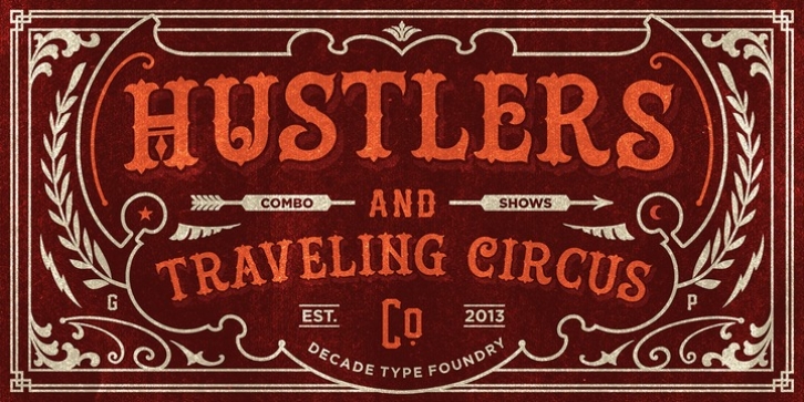 Hustlers font preview