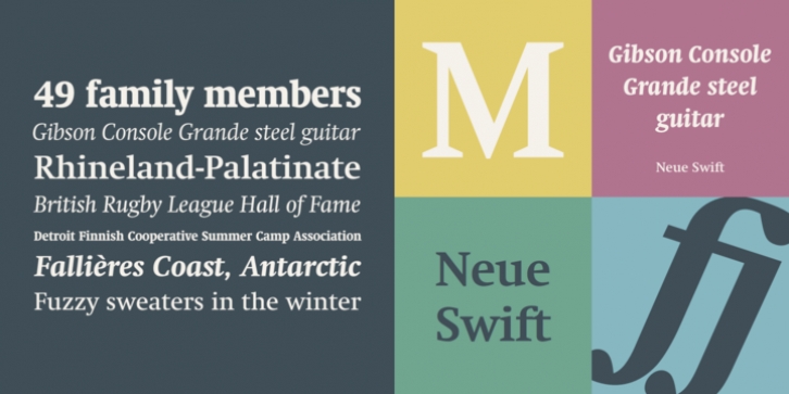 Neue Swift font preview