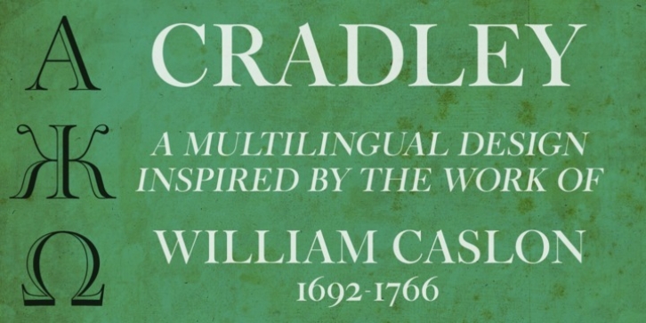 Cradley font preview