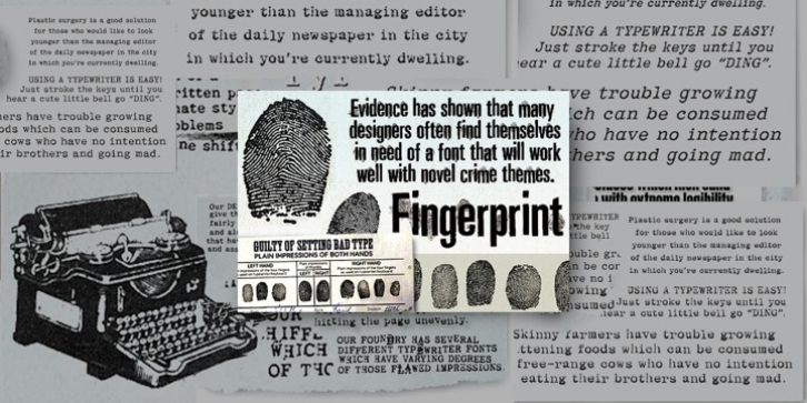 Fingerprint font preview