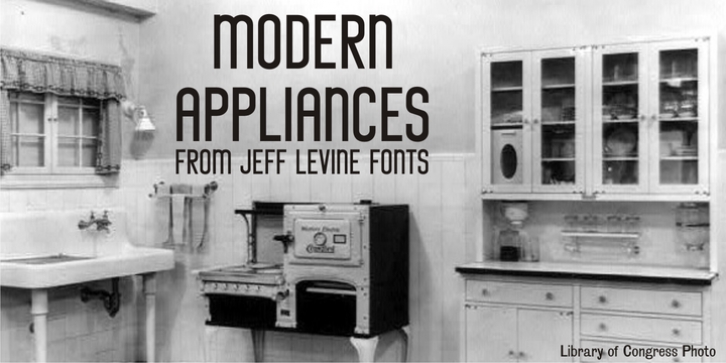 Modern Appliances JNL font preview