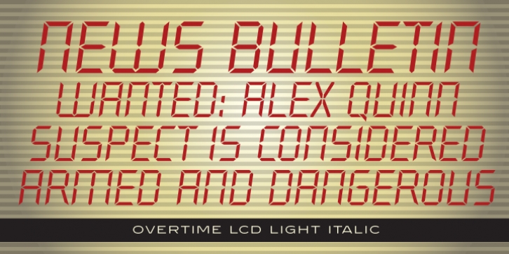 Overtime LCD Pro font preview