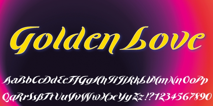 Golden Love font preview