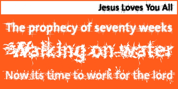 LF Jesus Loves You All font preview