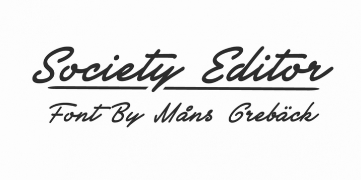 Society Editor font preview