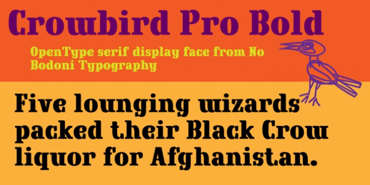 Crowbird font preview