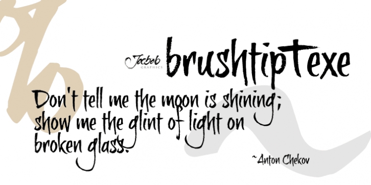 brushtip Texe font preview