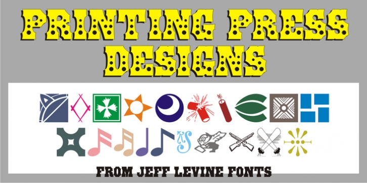 Printing Press Designs JNL font preview