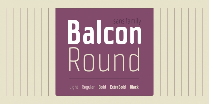 Balcon Round font preview