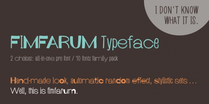 Fimfarum font preview