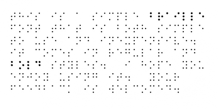 Kaeding Braille font preview