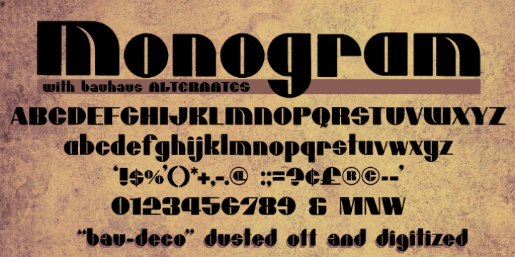 MCM Monogram font preview