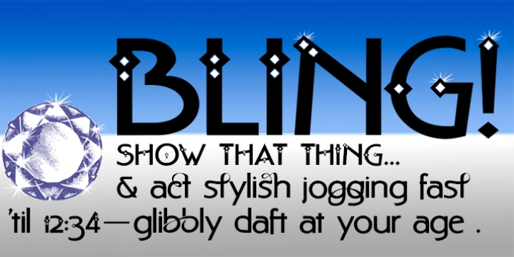 Bling font preview