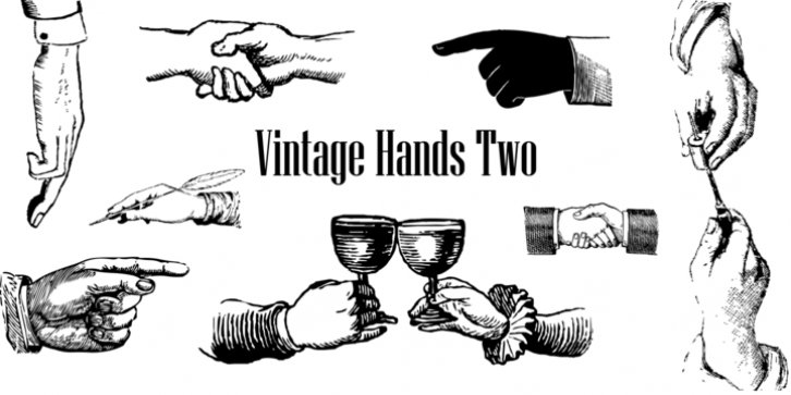 Vintage Hands font preview