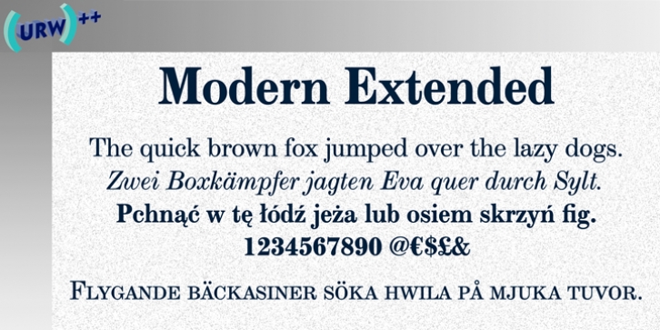 Modern Extended font preview