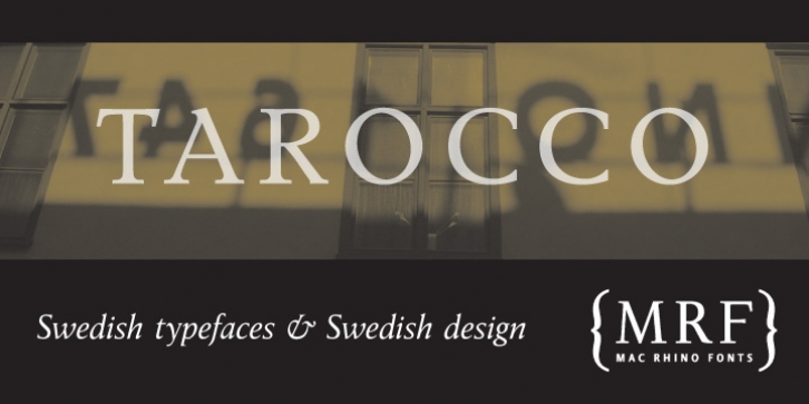 Tarocco font preview