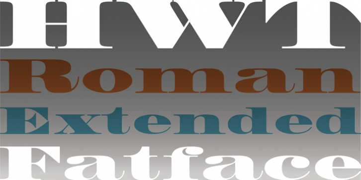 HWT Roman Extended Fatface font preview