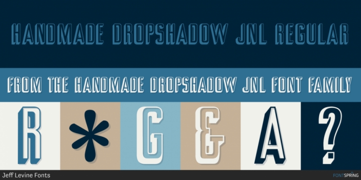 Handmade Dropshadow JNL font preview