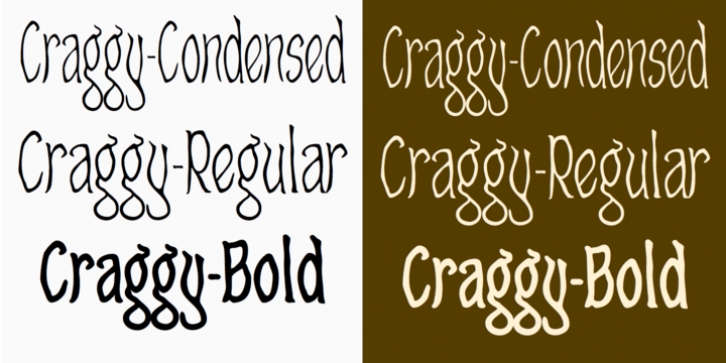 Craggy font preview