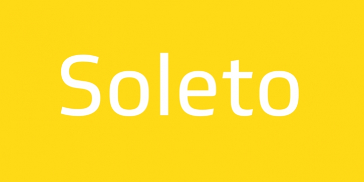 Soleto font preview
