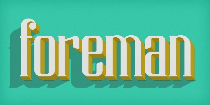 Foreman font preview