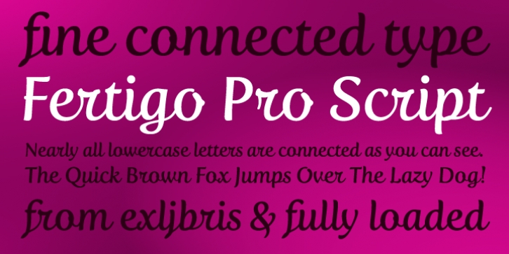 Fertigo Pro Script font preview
