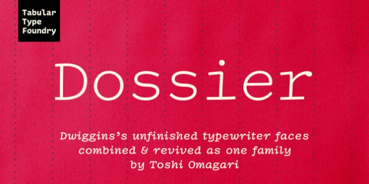 Dossier font preview