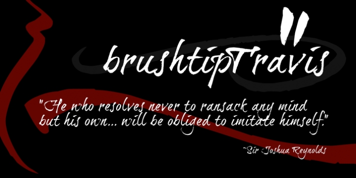 BrushtipTravis font preview
