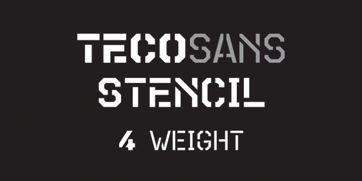 TecoSans Stencil font preview