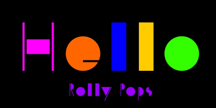 Rolly Pops font preview