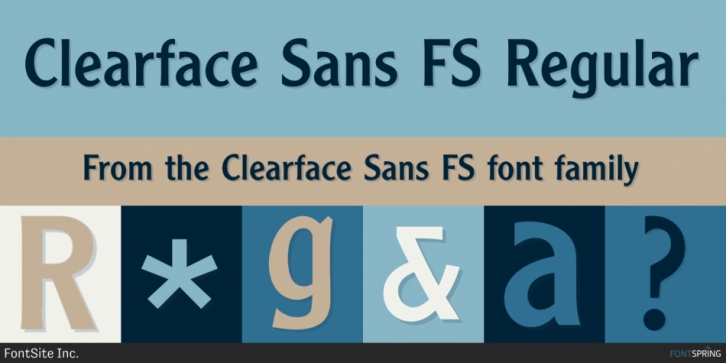 Clearface Sans FS font preview
