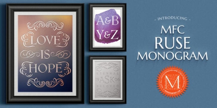 MFC Ruse Monogram font preview