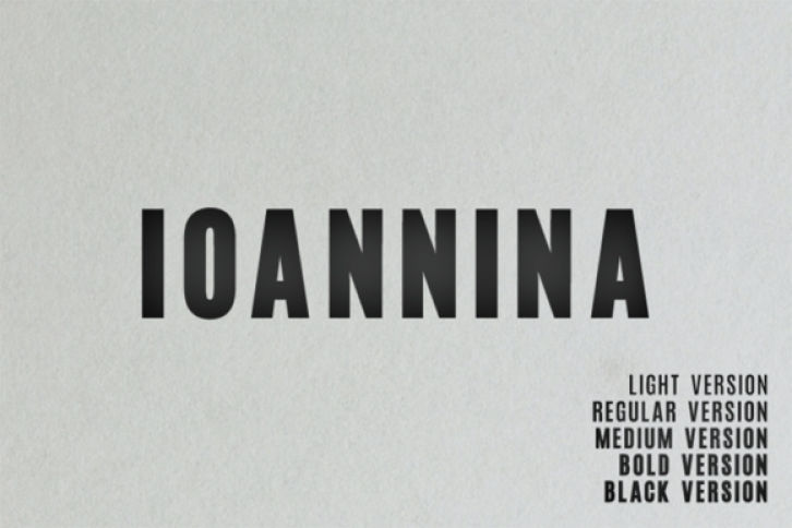 Ioannina Family font preview