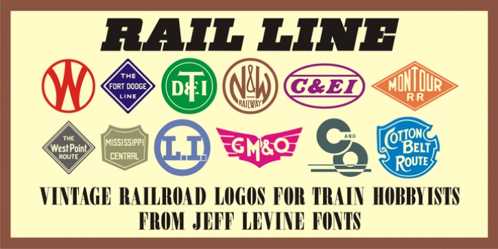 Rail Line JNL font preview