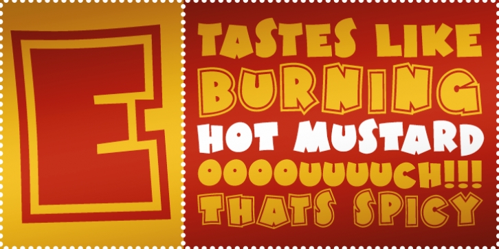 Hot Mustard BTN font preview