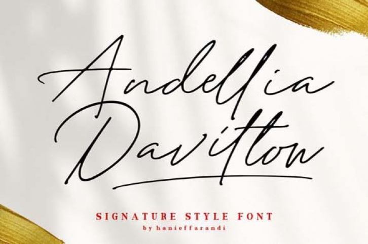 Andellia Davilton font preview