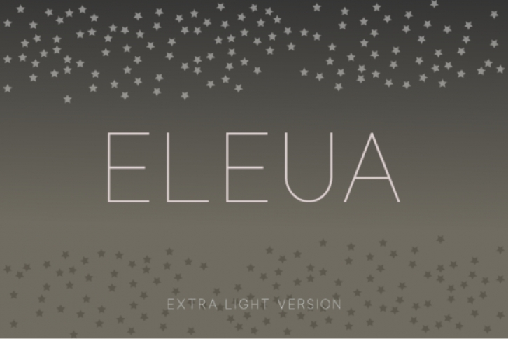 Eleua Extra Light font preview