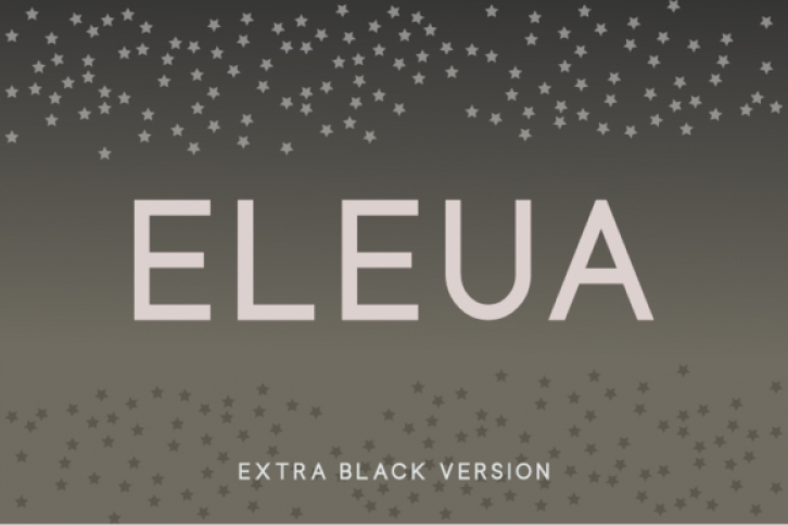 Eleua Extra Black font preview