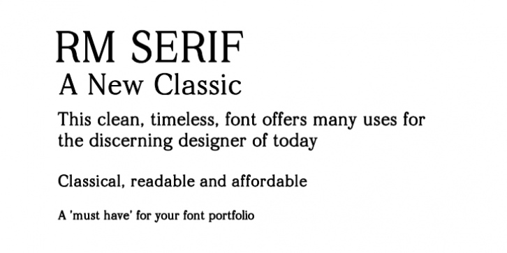 RM Serif font preview