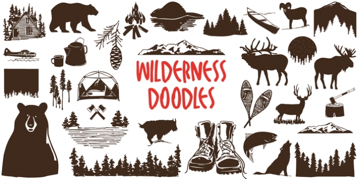 Wilderness Doodles font preview