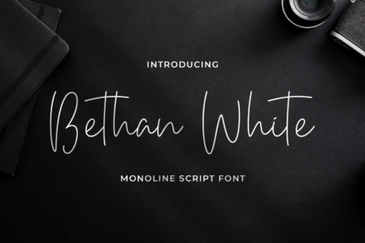 Bethan White font preview