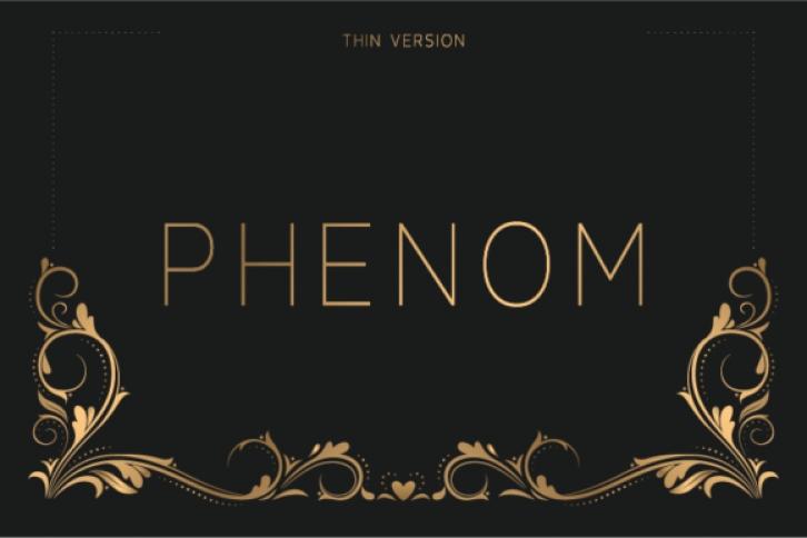 Phenom Thin font preview