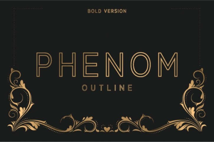 Phenom Outline Bold font preview