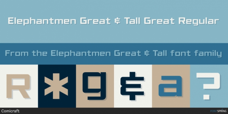 Elephantmen Great & Tall font preview