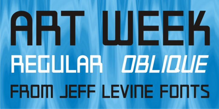 Art Week JNL font preview